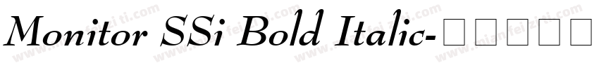 Monitor SSi Bold Italic字体转换